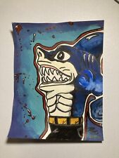 Street Sharks Fan Art Painting Original 9”x11.5” Watercolor Painting picture