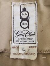 Vintage Bob Allen Gun Club Vest Hunting Shooting Sportswear  Tan Men's L picture