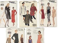 Lot of 5 UNCUT VOGUE Vintage Model Sewing Patterns 1990s Y2K Styles Dress & Top picture