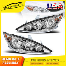 Headlights Assembly For 2005-2006 Toyota Camry US Model Chrome Headlamps Lamps picture