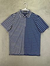 G/Force Polo Shirt Adult XL Blue Striped Golf Rugby Activewear Outdoor Mens NEW picture