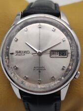 1970's Ultra Rare Seiko Diashock Automatic Men's Day Date Wrist Watch Ref-6619 picture