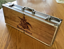 NEW BUDWEISER Classics BBQ GRILLING SET, WITH BUDWEISER THEME in NICE CASE picture