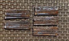 25 VINTAGE NOS RUSTY 2 1/2” SQUARE CUT NAILS 3/16”x 1/8” picture