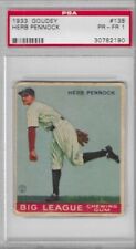 1933 Goudey Big League Chewing Gum - R319 #138 Herb Pennock PSA 1 PR-FR HOF picture