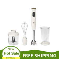 Beautiful 2-Speed Immersion Blender with Chopper & Measuring Cup, White picture