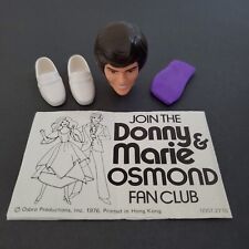 Vintage DONNY OSMOND Marie Barbie Doll SHOES SOCK HEAD FAN CLUB CARD Mattel 1976 picture