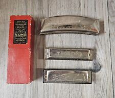 Vintage Harmonica Hohner Thorens Lot Curved Echo Grand Prix American Ace #50 etc picture