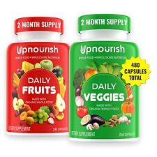 Organic Fruits and Veggies Supplement - 480 Vegan Fruits and Vegetable Capsules picture
