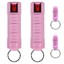 Police Magnum 1/2oz pepper spray 2 Pink Molded with 2 QUICK RELEASE Keychains OC picture