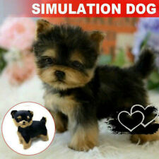 Simulation Toy Dog Realistic Yorkie Dog Puppy Lifelike Stuffed Companion Toy. picture