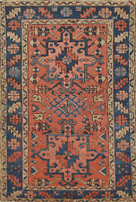 Antique Vegetable Dye Heriiz Serapi Geometric Traditional Hand-made Wool Rug 3x4 picture