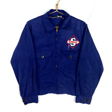 Vintage 1960s Union Made Work Jacket Size 40 Blue Harrington picture