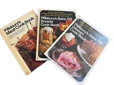 Vintage Pillsbury’s 3 Cookbooks 1960s/70s Hardcover Meat bake-off Dessert Breads picture