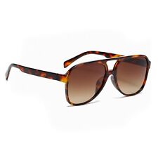 Retro 70s Brown Tinted Classic Vintage Large Aviator Sunglasses For Women picture