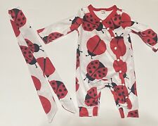 PatPat Ladybug Snap Romper With Matching Bow Size 0-3 Months EUC picture