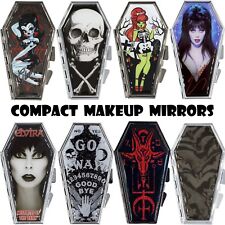 Kreepsville 666 Goth Coffin Compact Makeup Mirror Elvira Vampira Skull Bats NWT picture