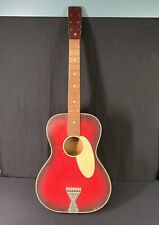VTG 1950’s Wooden Red Harmony Acoustic Guitar Made In USA picture