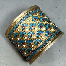 Antique Imperial Russian 84 Silver Enamel Napkin Ring picture