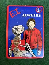 VINTAGE E.T. EXTRA TERRESTRIAL Carded Jewellery Necklace Set SEALED - E.T. 1982 picture