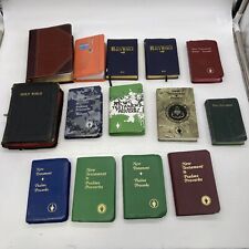 Pocket Size Bible Lot Of 14 New Testament Miniature  Vintage Psalms Proverbs picture