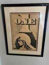 rare one of a kind lithography poster one dollar ziegler '73 16x10 FRAMED 22