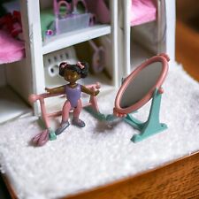 Fisher Price Loving Family Ballerina Figure Vintage & Ballet Bar And Mirror 1995 picture