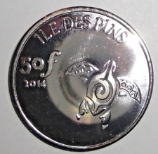2014 Ile Des Pins 50f Coin Turtle Animal Wildlife picture