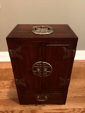Vintage Chinese Huali wood 5 drawer Dressing case Jewelry Box 12