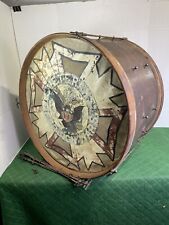 Antique Ludwig Marching Bass Drum 1930s Chicago Badge Wood Grain 26” X13” Approx picture