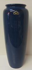Japanese Ceramic Flower Vase Vtg. Kabin Ikebana Tall Blue picture