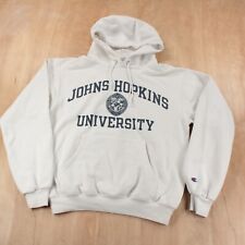 vtg y2k CHAMPION Johns Hopkins University crest spellout hoodie sweatshirt SMALL picture