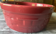 Longaberger Pottery Stackable Bowl Paprika Red Woven Traditions 7 1/2