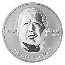 HUGO CHAVEZ 5000 FRANCS CFA 2022 SILVER REVERSE PROOF RARE picture