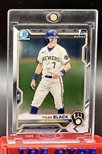 Tyler Black 1st Bowman Chrome 2021 Bowman Draft Milwaukee Brewers RC MLB Call-UP picture