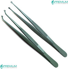 2 Pcs Dental Corn Suture Angled & Straight Pliers 6” Surgical Forceps Tweezers picture