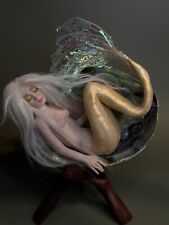OOAK Mermaid., Abalone Shell, polymer clay. Fantasy . art .doll, sculpt. picture
