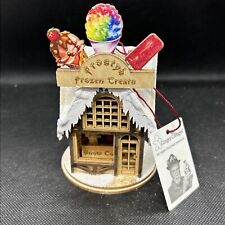 Old World Ginger Cottages Wooden Ornaments #80043 Frosty's Treat Shop, 4.75
