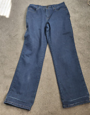 Women's Lee Relaxed Bootcut Dark Wash Stretch Blue Jeans Size 12 M picture