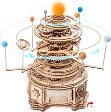 ROKR Solar System Rotatable Orrery 3D Wooden Puzzle Build Model Kit for Teen Kid picture