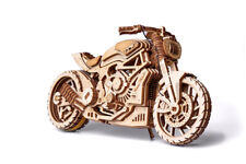 Wood Trick Motorcycle DMS Bike Mechanical Wooden 3D Puzzle Model DIY Kit Gift picture