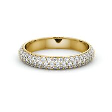 0.75 TCW Full Eternity Round Lab Grown Diamond Ring 18K Yellow Gold  For Women  picture