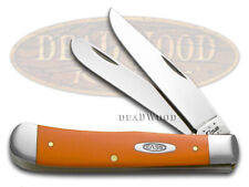 Case xx Knives Trapper Smooth Orange Delrin 1/500 Stainless Pocket Knife 70500 picture