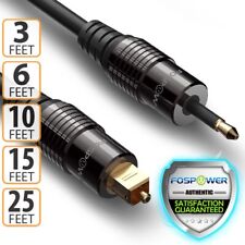 FosPower 3 6 10 FT Toslink to Mini SPDIF Fiber Optic Digital Optical Audio Cable picture