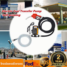 110V Electric Diesel Oil Fuel Transfer Pump Self-Priming Pume & Hose Nozzle Kit picture