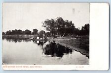 Des Moines Iowa IA Postcard Des Moines River Views Exterior 1905 Vintage Antique picture