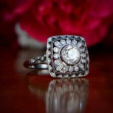 Floral Antique Design Lab Created White Cubic Zirconia Engagement Women's Ring picture