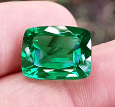 Flawless Natural 12 Ct Green Emerald Cushion Cut Loose Gemstone picture
