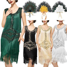 1920s Sleeveless Flapper Dresses Great Gatsby Fringed Sequin Cocktail Dresses picture