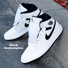 Nike Air Jordan 1 Mid Shoes White Black DQ8426-132 Men's Sizes NEW picture